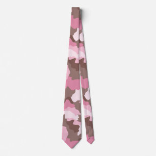Roze Camo Camouflage Patroon Stropdas