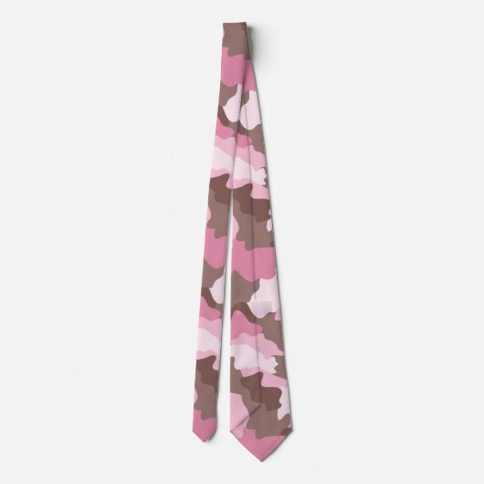 Roze Camo Camouflage Patroon Stropdas (Achterkant)
