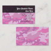Roze Camo Camouflage Visitekaartje (Voorkant / Achterkant)