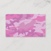 Roze Camo Camouflage Visitekaartje (Achterkant)