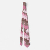 Roze Camo Camouflagepatroon Stropdas (Achterkant)