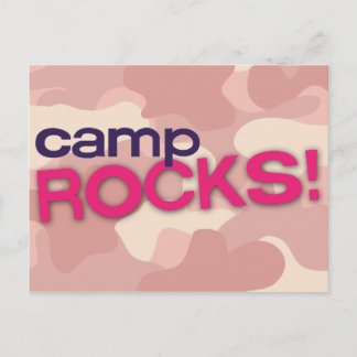 Roze Camo CAMP ROCKS! Briefkaart