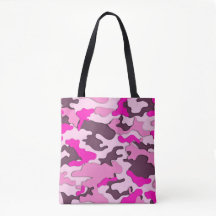Roze Camo/Canvas tas