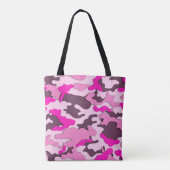 Roze Camo/Canvas tas (Achterkant)