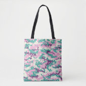 Roze Camo Canvas tas stijlvolle all-over print (Voorkant)