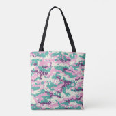 Roze Camo Canvas tas stijlvolle all-over print (Achterkant)