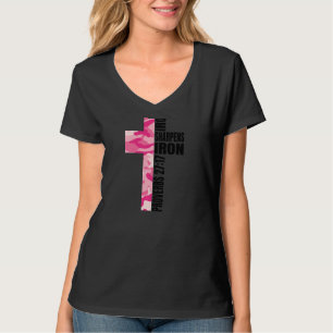 Roze Camo Cross - Christelijke Bijbelversie voor b T-shirt