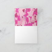 Roze Camo dankt u kaardt Bedankkaart (Binnen)