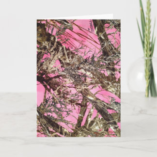 Roze Camo - de Giften van de Camouflage - Feestdagen Kaart