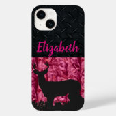 Roze Camo Deer Women's Name Hunting Case-Mate iPhone Case (Achterkant)