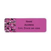 Roze Camo Driehoeken Etiket (Voorkant)