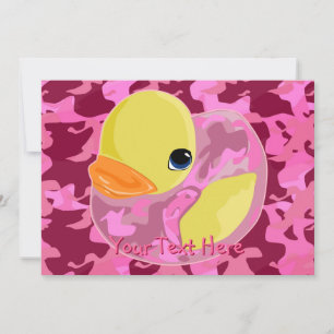 Roze Camo Ducky Kaart
