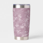 Roze Camo Dusty Camouflage Geïsoleerde Tumbler Geïsoleerde Drinkbeker (Achterkant)