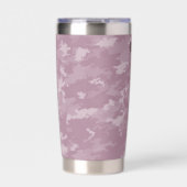 Roze Camo Dusty Camouflage Geïsoleerde Tumbler Geïsoleerde Drinkbeker (Voorkant)