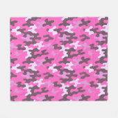 Roze Camo Fleece Deken (Voorkant (Horizontaal))