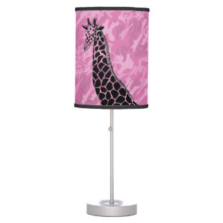 Roze Camo Giraffe II - Tafellamp