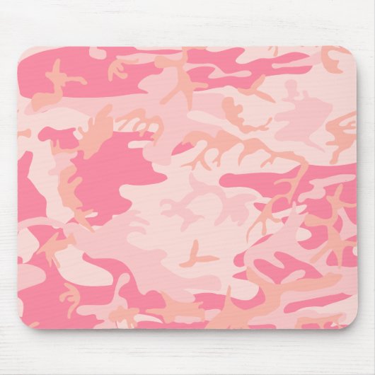 Roze Camo - Girly Camo Muismat (Voorkant)