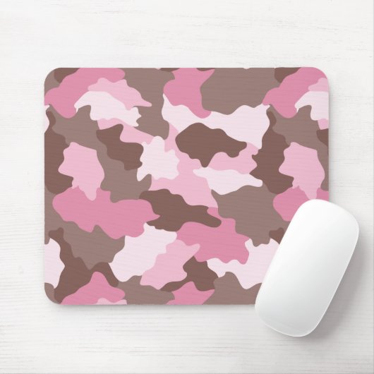Roze Camo Girly Camouflage Muismat (Met muis)