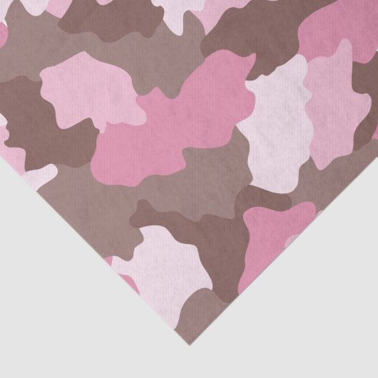 Roze Camo Girly Camouflage Patroon Tissuepapier (Detail)