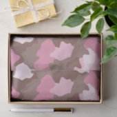 Roze Camo Girly Camouflage Patroon Tissuepapier (Geschenk)