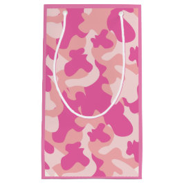 Roze Camo Girly Gift Bag Klein Cadeauzakje