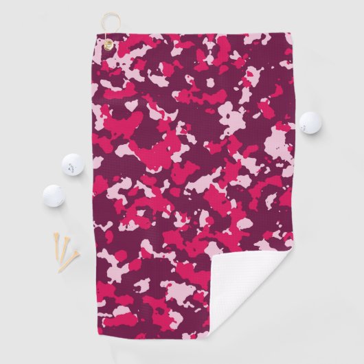 roze camo golfhanddoek (Insitu)