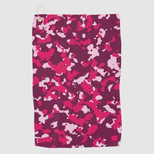 roze camo golfhanddoek (Voorkant)