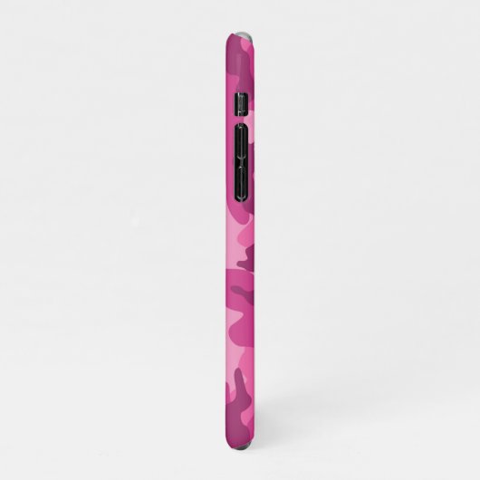 Roze Camo Haar naam Modern Phone Case iPhone Hoesje (Linkerkant)