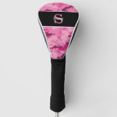 Roze Camo Hunter Camouflage Initiaal Monogram Golfheadcover (Voorkant)