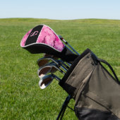 Roze Camo Hunter Camouflage Initiaal Monogram Golfheadcover (Insitu)