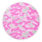 Roze Camo Keramische Knop (Voorkant)