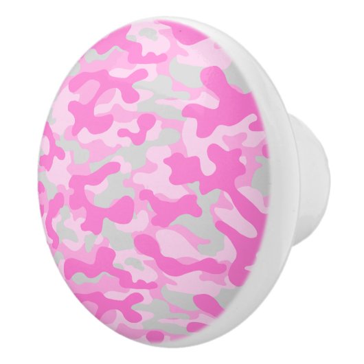 Roze Camo Keramische Knop (Rechts)