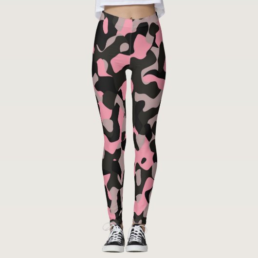 Roze Camo Leggings (Voorkant)