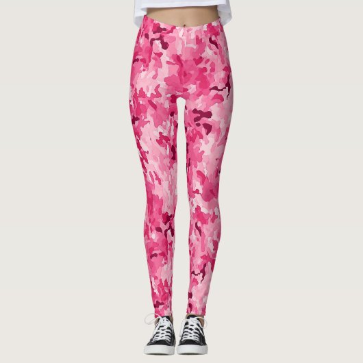 Roze Camo Leggings (Voorkant)