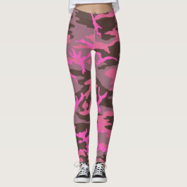 Roze Camo-leggings Leggings