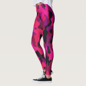 Roze Camo Leggings - Uniek Camo Patroon (Links)