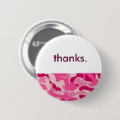 Roze-Camo-LG, dank Ronde Button 5,7 Cm (Voorkant /achterkant)
