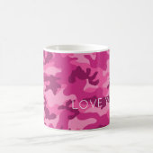 Roze Camo LOVE YOU Modern Her Yes Koffiemok (Center)
