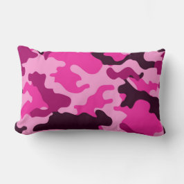 Roze Camo Lumbar Pillow Kussen