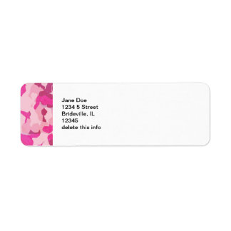 Roze Camo Mailing Label Sheets