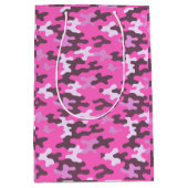 Roze Camo Medium Cadeauzakje (Voorkant)