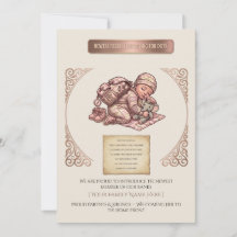 Roze Camo Meisje Geboorteaankondiging Nieuwe Rekru