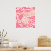 Roze Camo - Meisjesachtige Camo Poster (Keuken)