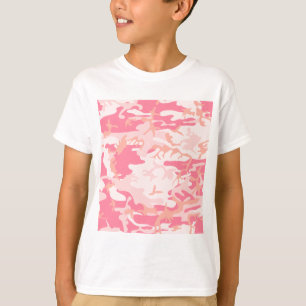 Roze Camo - Meisjesachtige Camo T-shirt