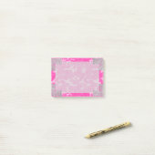 Roze Camo met Faux Glitter Post-it® Notes (Op bureau)