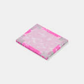 Roze Camo met Faux Glitter Post-it® Notes (Schuin)