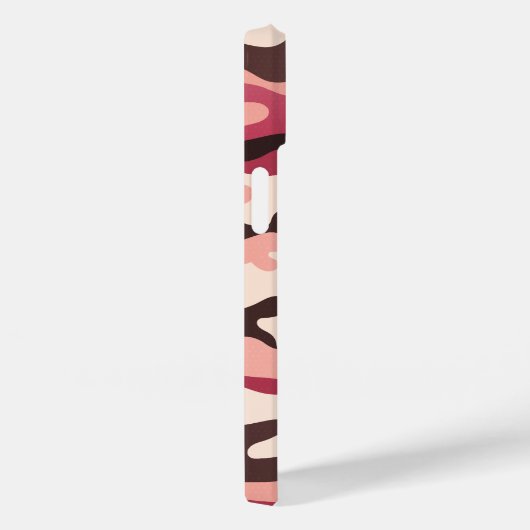 Roze Camo met Initialen Case-Mate iPhone Case (Achterkant / Rechts)