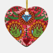 Roze Camo Mexican Day of the Dead Sugar Skull Keramisch Ornament (Voorkant)