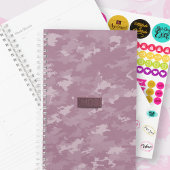 Roze Camo Modern Camouflage Monogram Planner