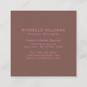 Roze Camo Modern Camouflage Professional Vierkante Visitekaartje (Achterkant)